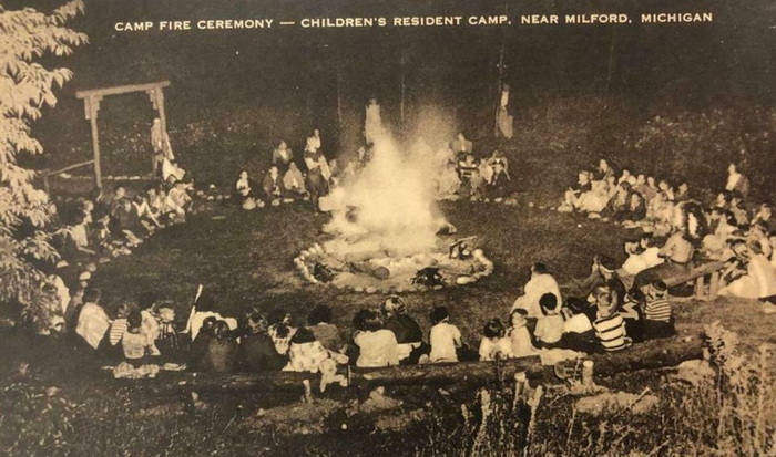 Camp Dearborn - Old Postcard (newer photo)